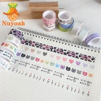 ins washi tapes cute smily bear tulip masking tape diary stationery sticker diy decor journal korean scrapbooking adhesive tape