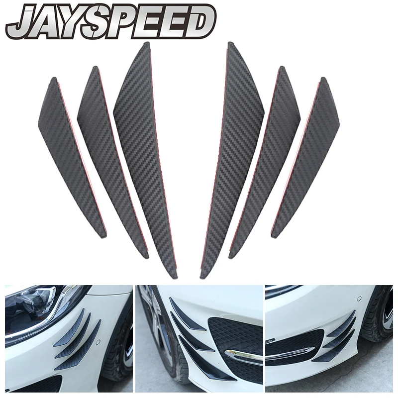 JAYSPEED 6 шт./компл. универсальный диффузор для переднего бампера губ сплиттер ласты