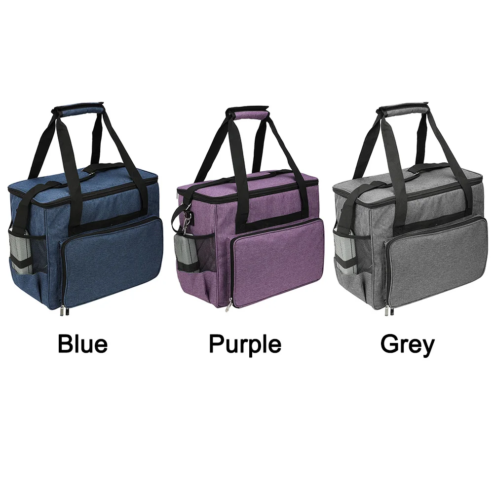 

Mesh Pouch Multi Pockets With Handle Straps Waterproof Carrying Large Capacity Oxford Cloth Storage Dustproof Sewing Machine Bag