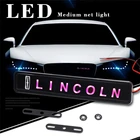 Автомобильная передняя решетка 16,5x3 см Светодиодная Эмблема для Lincoln MKX MKS MKC MKZ MK2 Navigator log MKT Town Continental значки аксессуары