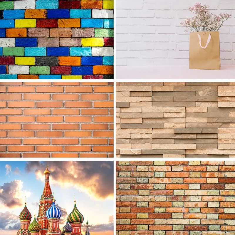Художественный тканевый фон SHUOZHIKE для фотосъемки на улице + кирпичная стена тематический фон для фотосъемки 200206NT-05