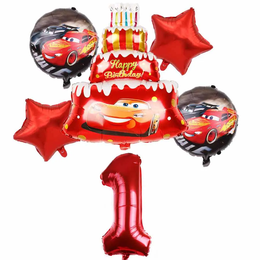 

6 шт., декоративные гелиевые шары Mcqueen для детей, 18 дюймов