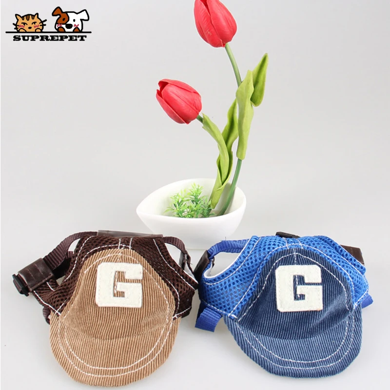 

SUPREPET Dog Hat Cowboy Letters Sunhat Cute Breathable Puppy Baseball Cap Adjustable Outdoor Sun Hat for Medium Large Dogs