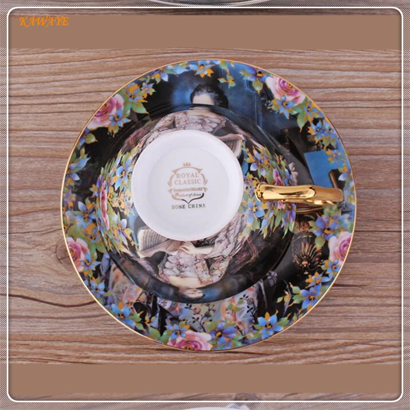 Керамическая чашка 5ZDZ473 в европейском стиле винтажный подарок ретро с рисунком