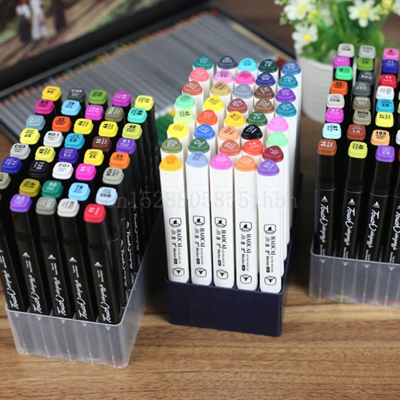 30/40 Slots Marker Pen Storage Holder Brush Pencil Rack Table Stand Organizer Multifunction Tool | Канцтовары для офиса и дома