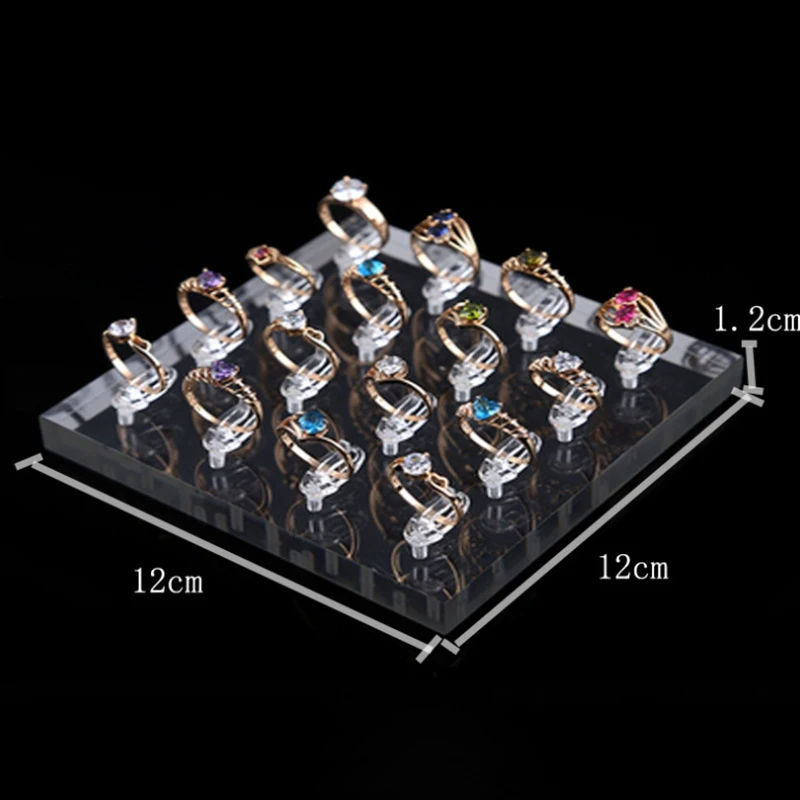 

Square Acrylic Ring Holder Ring Display Tray Ring Clips Stands Ring Organizer Jewellery Display Holders Jewelry Case