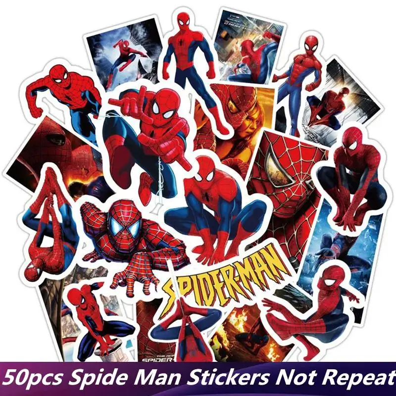 50 шт./лот крутой фильм Человек-паук стикер s скейтборд с граффити ноутбук чемодан автомобиль мото водонепроницаемый JMD домашний Декор стикер - Цвет: T0223