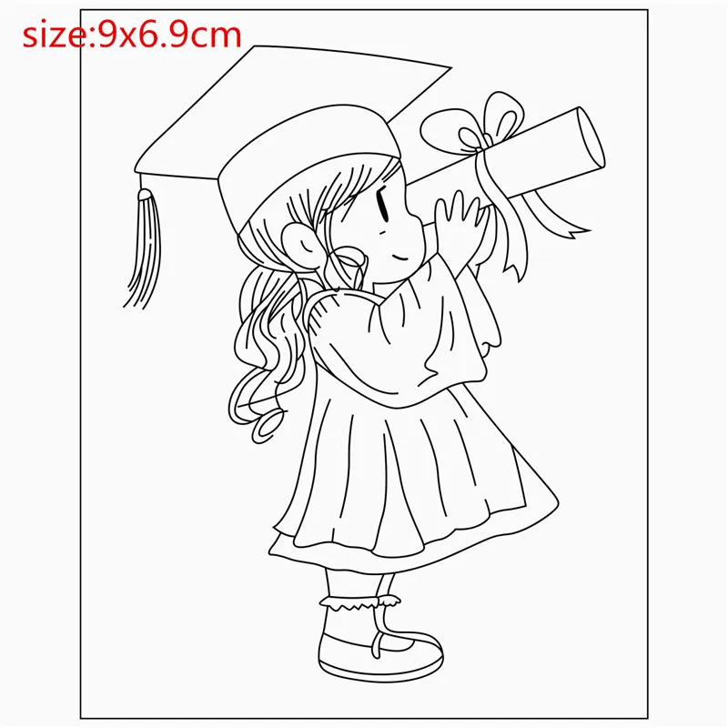 Девушка слова резиновые силиконовые прозрачные штампы для скрапбукинга тампоны