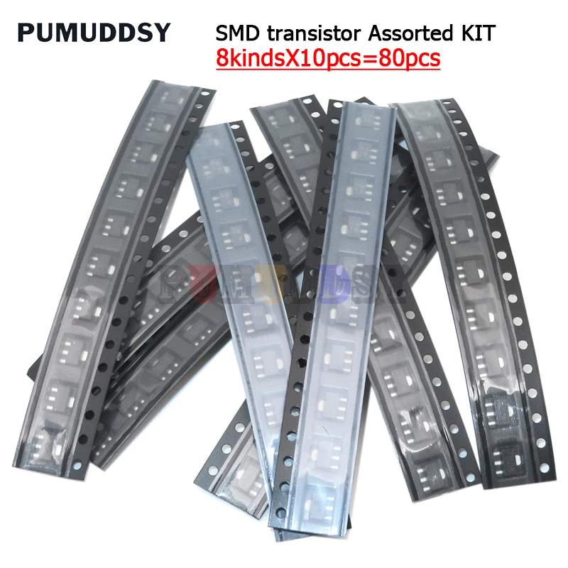 Набор транзисторов SOT-89 SMD, всего 8 видов x 10 шт. = 80 шт., содержит 78L05 78L06 78L08 78L09 78L10 78L12 78L15 79L05, новинка