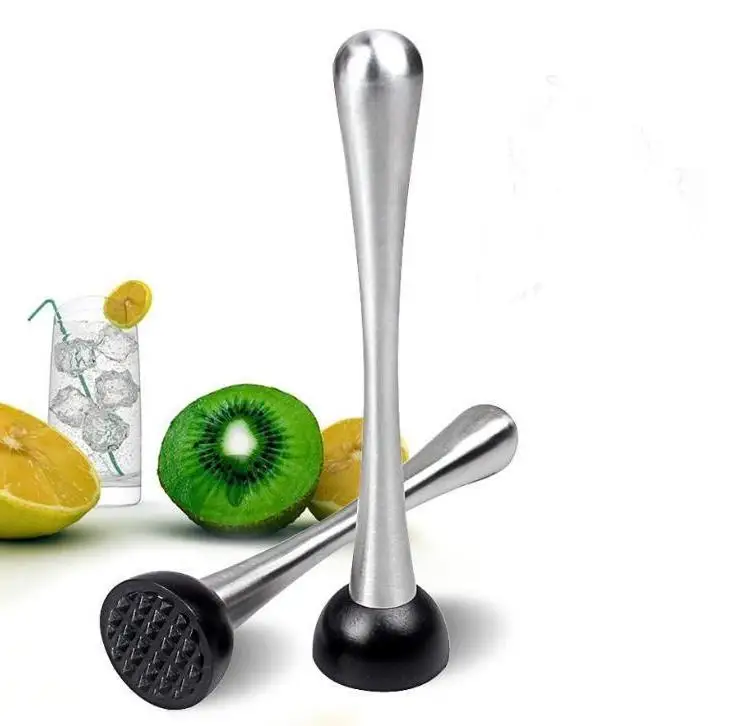 

50pcs/lot Stainless Steel Cocktail Muddler Mashes Fruits Herbs And Spices For Cocktails Bar Tools Kitchen Accessories
