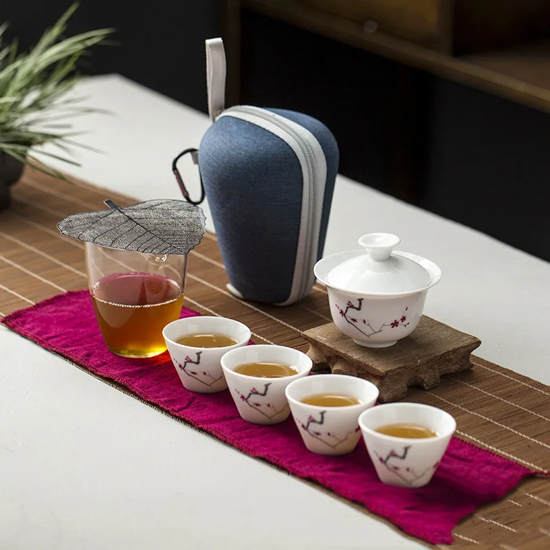 1 Керамический чайник Gaiwan teacups Gaiwan, чайная чашка для Пуэр китайский заварочный чайник портативный дорожный чайный сервиз, кружка для вина - Цвет: 1