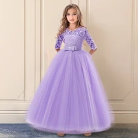 4 14 years girls wedding tulle lace girl dress infantil wedding princess events costume kids party ceremony children clothing