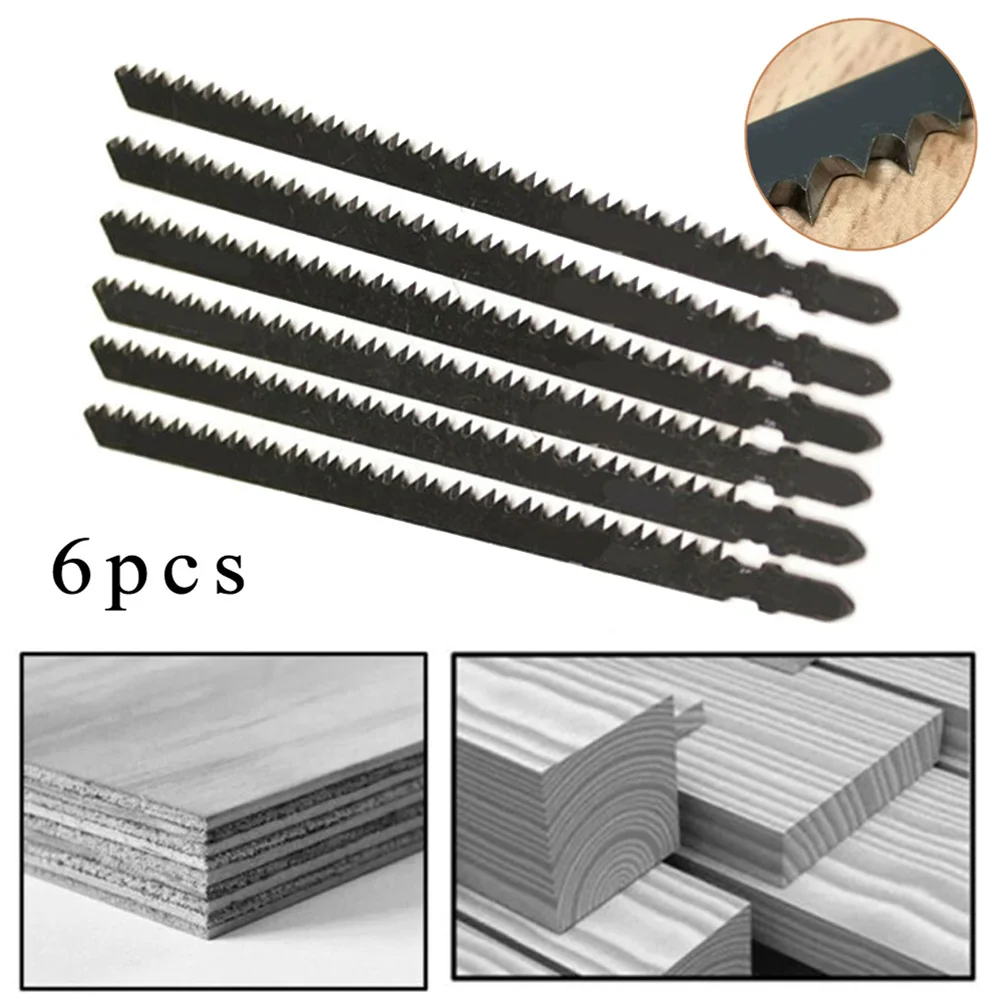 

6Pcs T744D 180mm Ultra-long Jigsaw Saw Blades Fast Cutting Set For Wood Plastic Fast Cutting Straight Cutting Jigsaw Blades