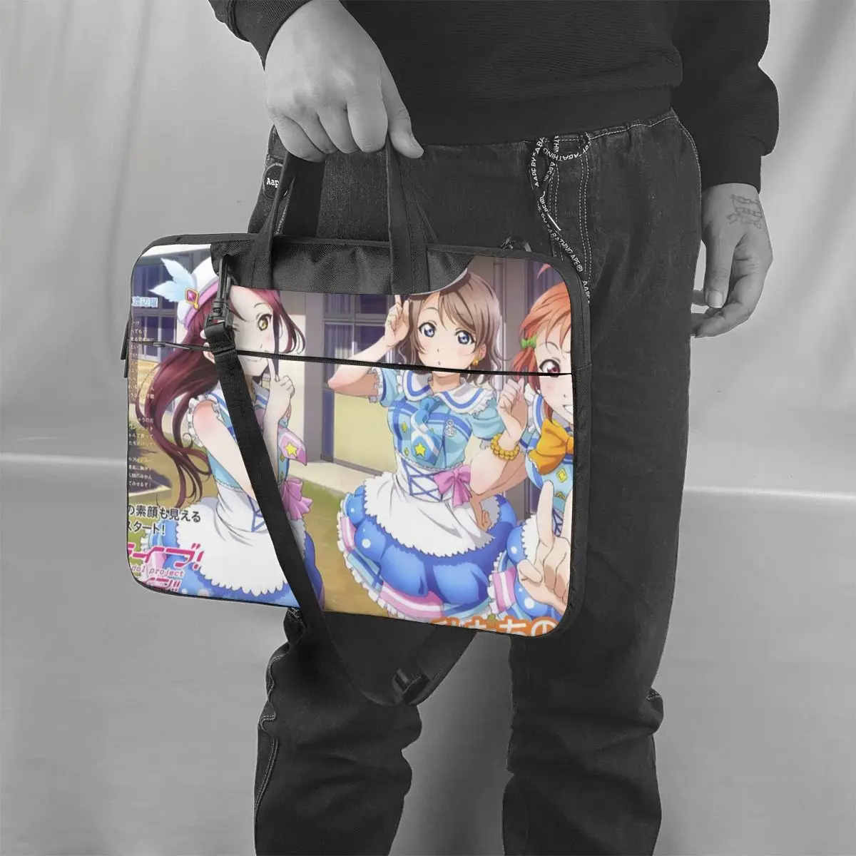 

Love Live Sunshine Laptop Bag Case Bicycle With Handle Computer Bag Protective Cute Laptop Pouch