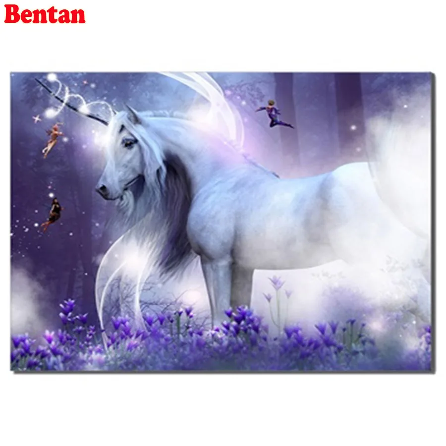 

5D Corridor decor Unicorn Diamond Painting 3d Pictures Rhinestones Full Square Round Diamond mosaic pattern Embroidery full set