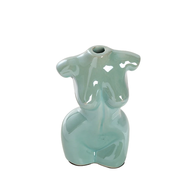 Современная керамическая ваза ручной работы боди-арт композиция из сухих цветов