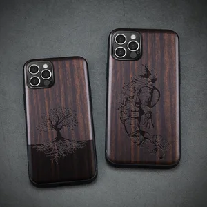 elewood for samsung s21 plus ultra wood cases iphone 13 11 12 pro mini se 2020 7 8 plus xr xs max wooden shell ebony phones hull free global shipping