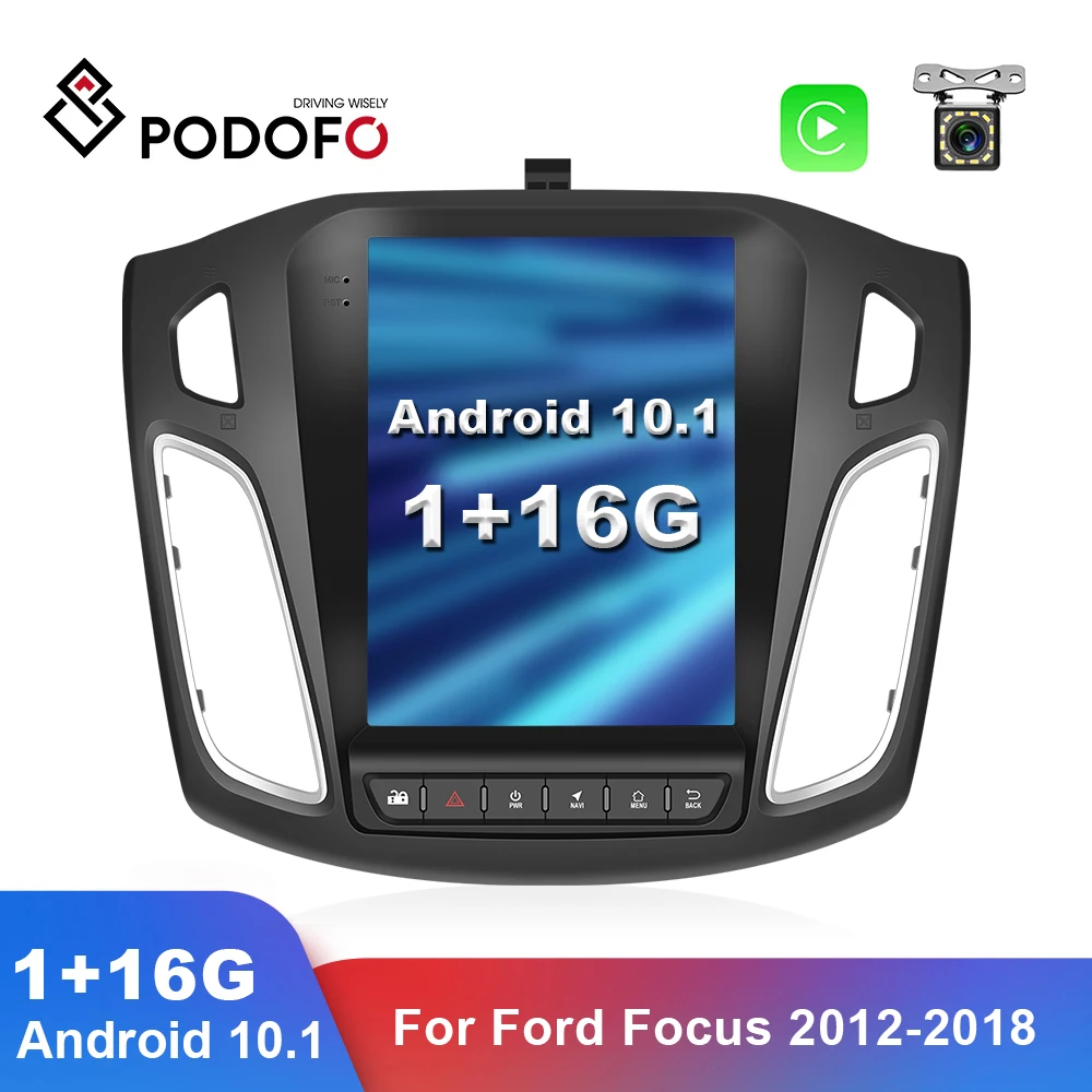 

Автомобильный радиоприемник Podofo 9,7 дюймов 2 Din Android 10 авто для Ford Focus 2012-2018 Автомобильный мультимедийный плеер 1 + 16G Авторадио стерео приемник