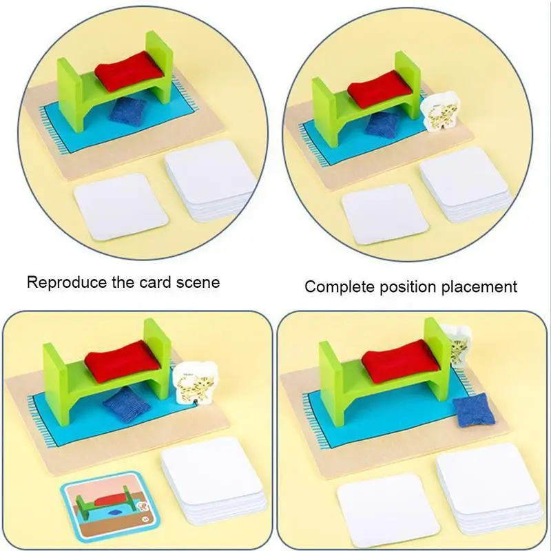 

Creative Find Cat Logic Game Wooden Building Blocks Toys Improve Concentration Kids Educational Memory For Children I1Y4