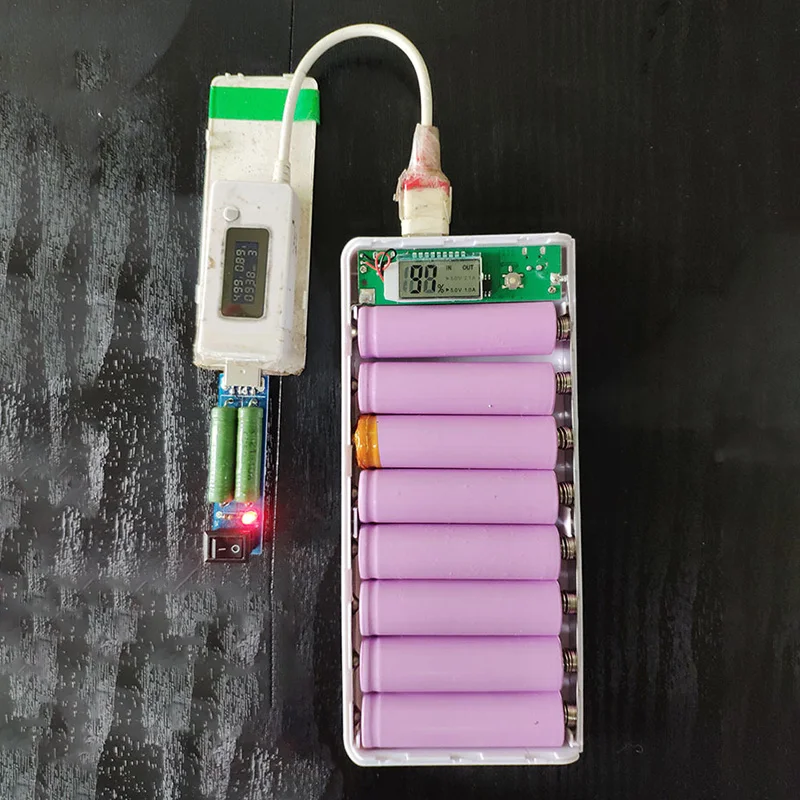 5V 2.1A Dual USB 8*18650 Power Bank контейнер под элемент питания Мобильный телефон зарядное