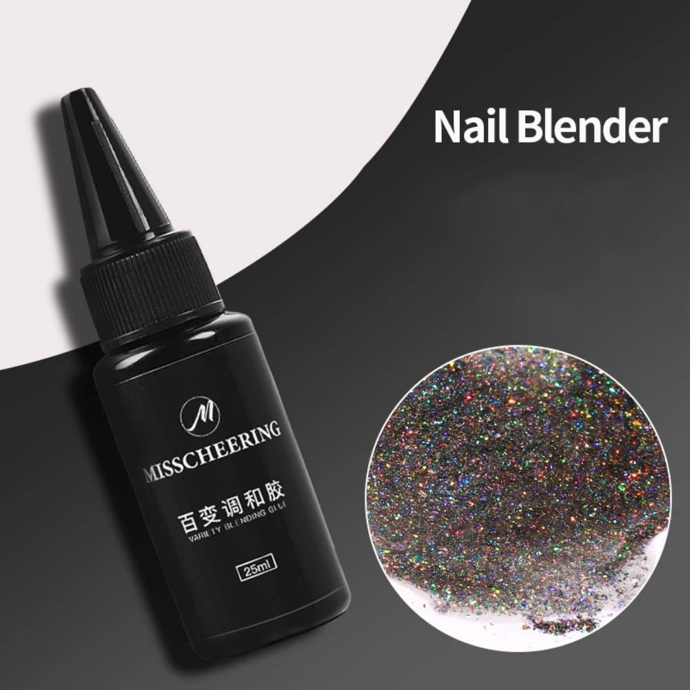 

25ml Multifunction Transparent Nail Blending Gel Nail Art Decoration For Blending Glitter Sequins Gel Manicure Nail Varnish