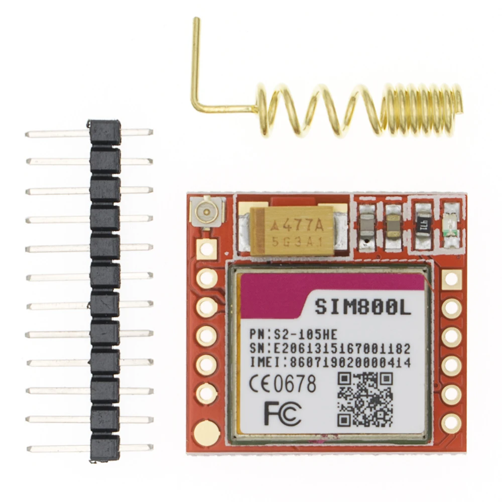 Маленький модуль SIM800L GPRS GSM карта MicroSIM Core BOard Quad-band ttl последовательный порт с антенной