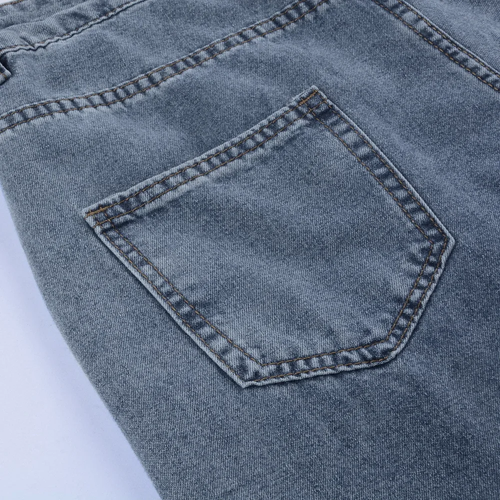 

Light Blue Straight Jeans High Waist Loose Pants Women's 2021 New Spring E-Girls Vintage Fashion Slim Denim Streetwear Dropship