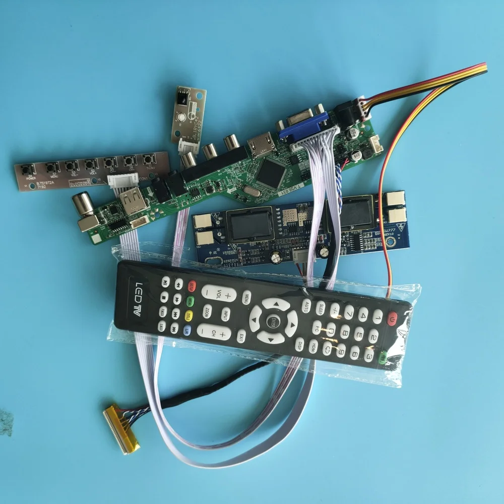 

Kit for TD170WGCB2 1280x1024 VGA AV Audio Remote Monitor Controller Board Panel 4 lamps Display LCD TV USB HDMI LED 30pin 17"