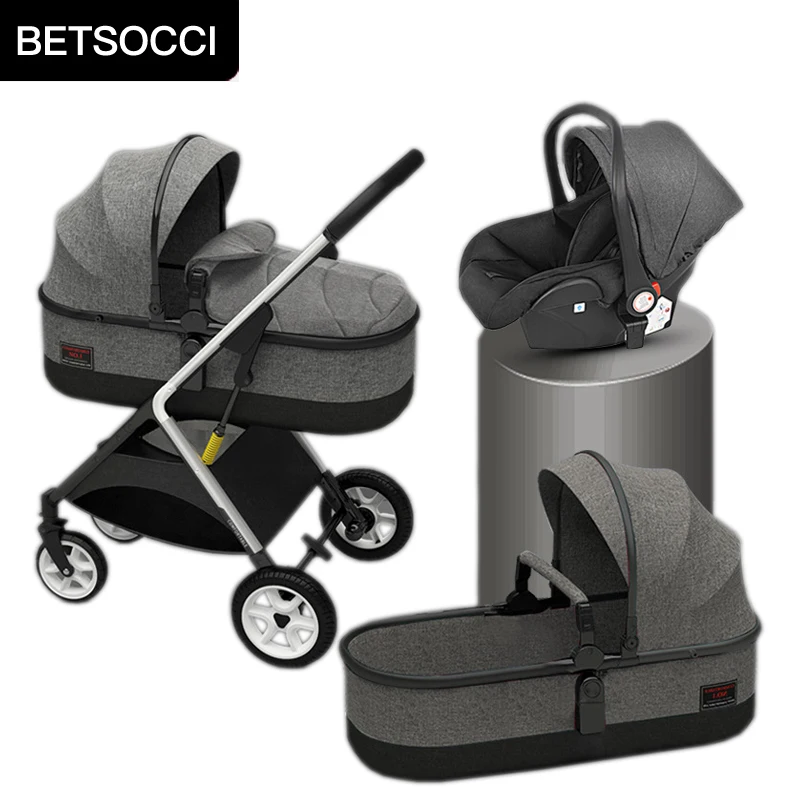

baby stroller four wheel trolley 2 in 1/ 3 in 1 High landscape folding portable trolley two way baby stroller baby car