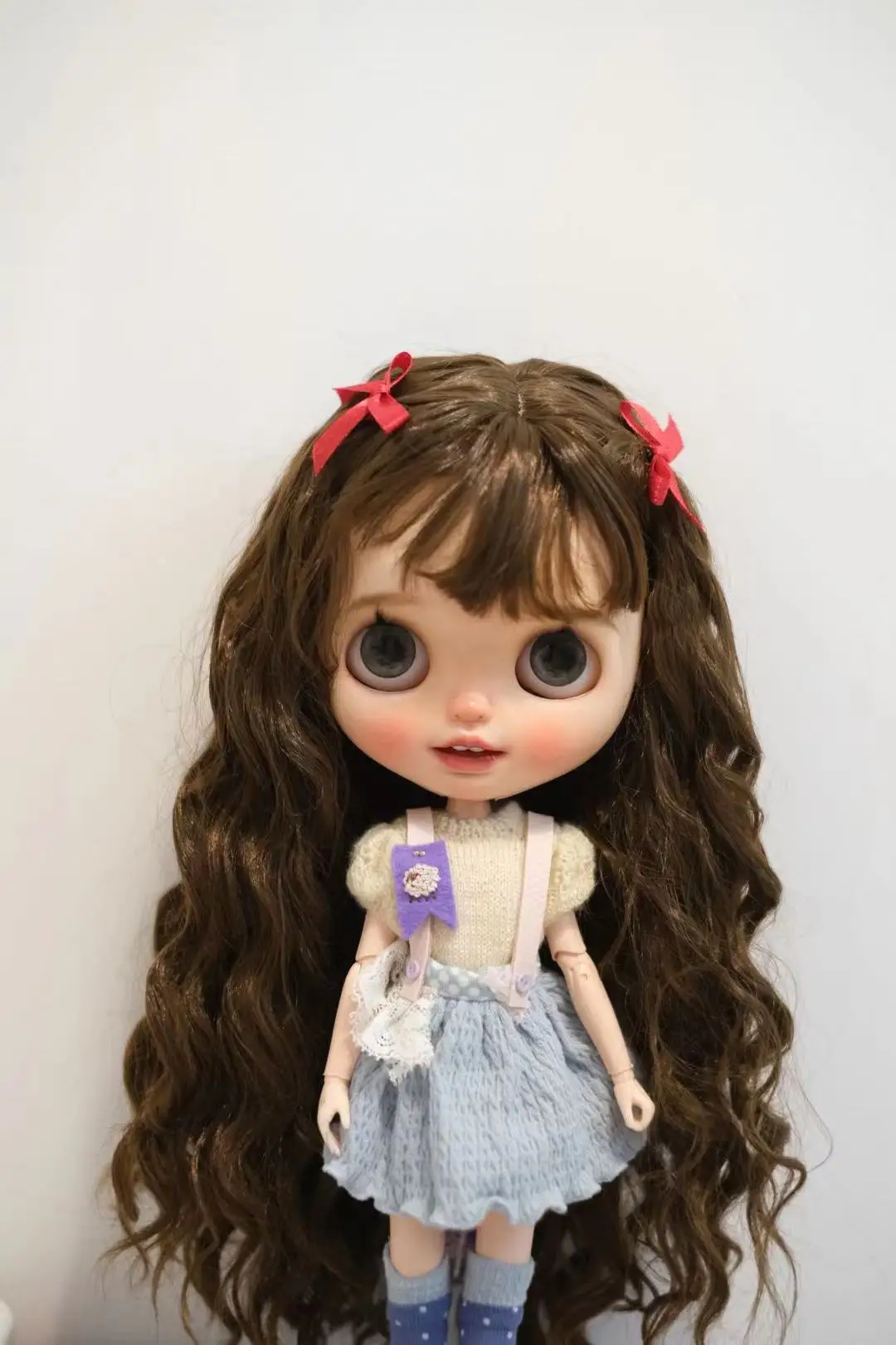 

Парик Blythe BJD из молочного шелка, волнистые волосы
