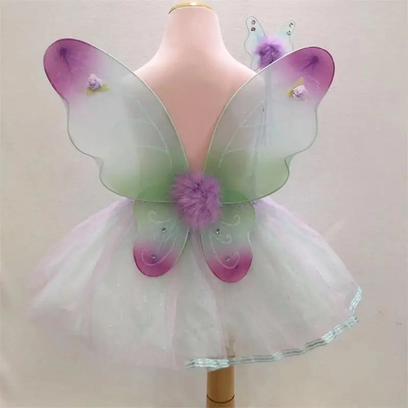 

Fairy Princess Tutu Costume Set For Girls Dress up and Ballet Dance - Skirt tutu Butterfly Wing Magic Wands