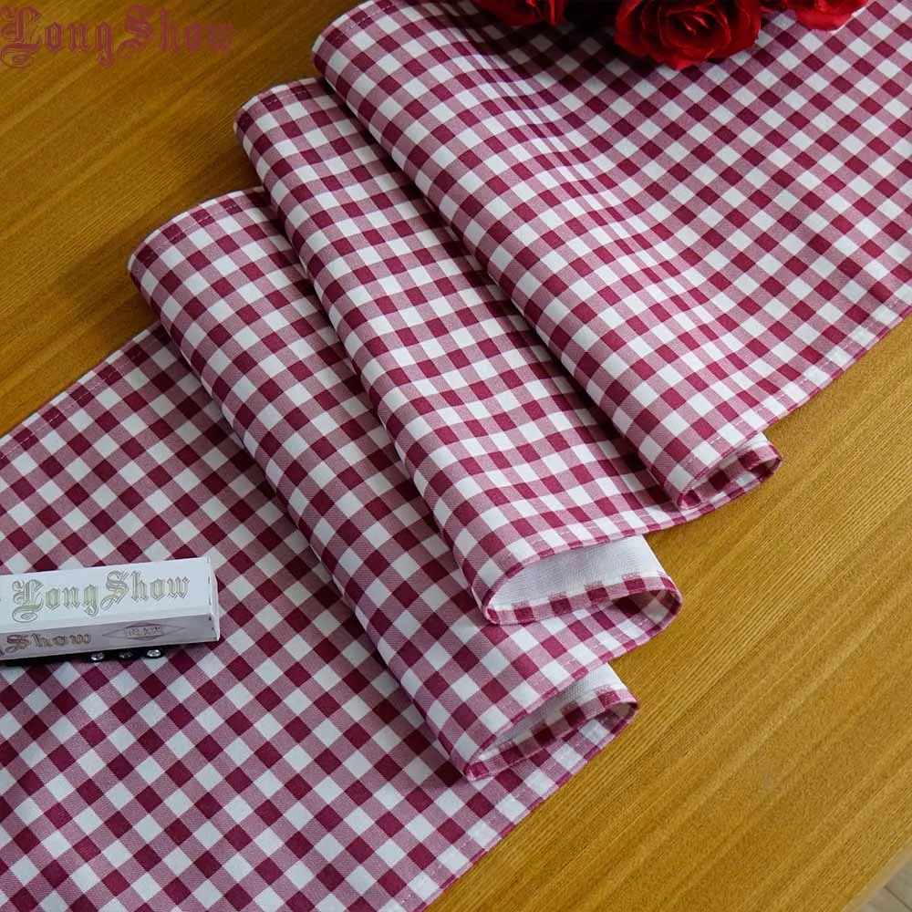 W60 pink small plaid LongShow новейший элегантный 33x140 см мягкий красочный с принтом волны плюшевый скатерть - Цвет: W60 pink small plaid