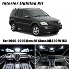 15 шт., автомобильные лампы для салона Mercedes Benz M-Class ML350 W163 2000-светильник