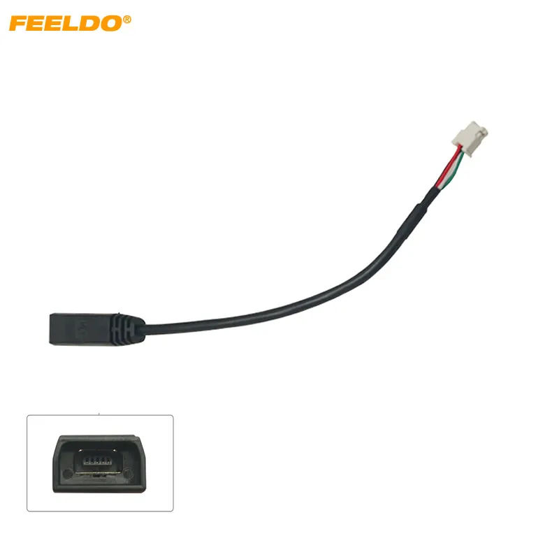 

FEELDO Car Audio Radio 4Pin Conector Changer Port USB Adapter for Chevrolet Cruze Malibu Buick Excelle GT USB Cable Transfer