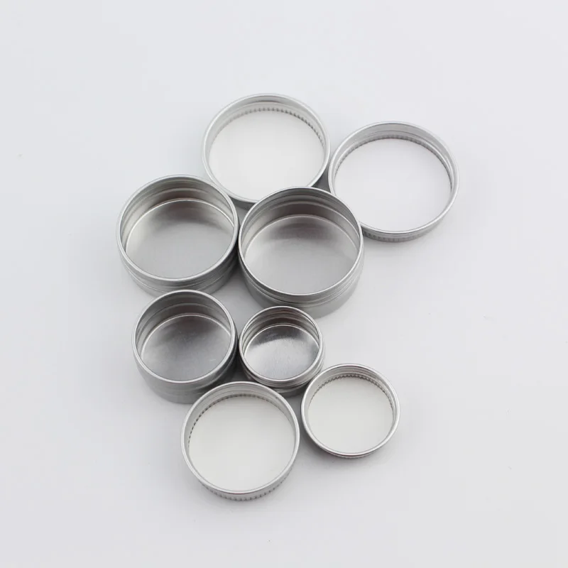 100pcs 5g 10g 12g 15g Empty Aluminum Container With Screw Cap Travel Size Balm Metal Cosmetics Skin Care Cream Bottle Jar Pot | Красота и