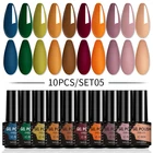 LILYCUTE, 10 цветов, технические полуперманентные гибридные гелевые Лаки, удаляемые замачиванием, УФ-лампа для маникюра, набор искусственных лаков