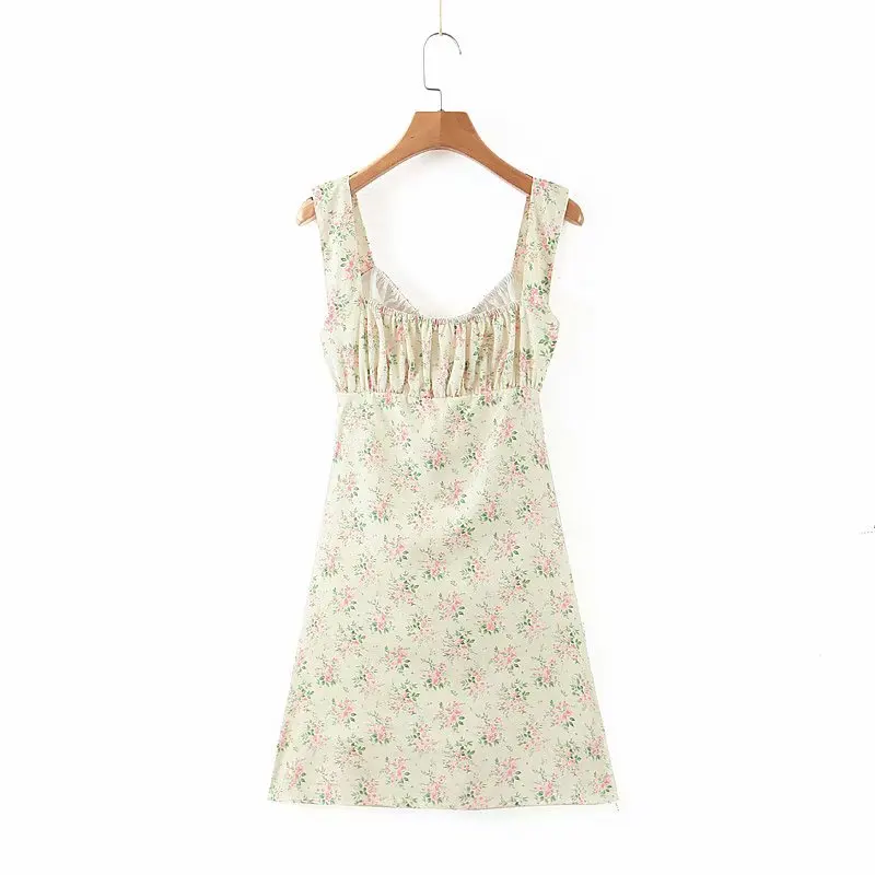 

Summer dress 2020 beach chiffon dress floral vintage dresses women mini dresses sexy sleeveless dress casual dresses chic