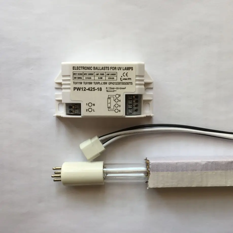 Высокое качество GPH303T5L 15 Вт UVC preheat бактерицидная УФ лампа 253.7nm ультрафиолетовая