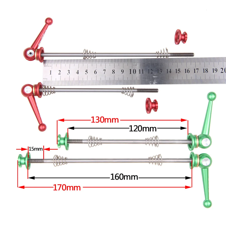 1 pair Bicycle Bike Wheel Hub Quick Release Poles Front Rear Axle Skewer Titanium Alloy | Спорт и развлечения