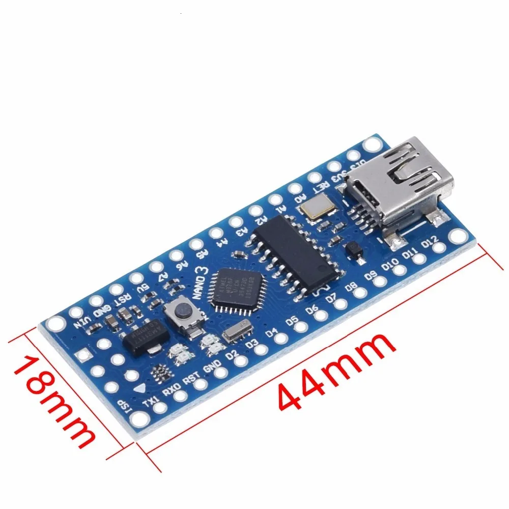 TZT Mini USB с контроллером загрузчика Nano 3,0 совместимый для arduino CH340 USB драйвер 16 МГц NANO V3.0 Atmega328