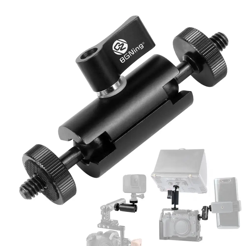 Алюминиевый крепежный адаптер BGNing Magic Arm с двойной шаровой головкой 1/4 дюйма