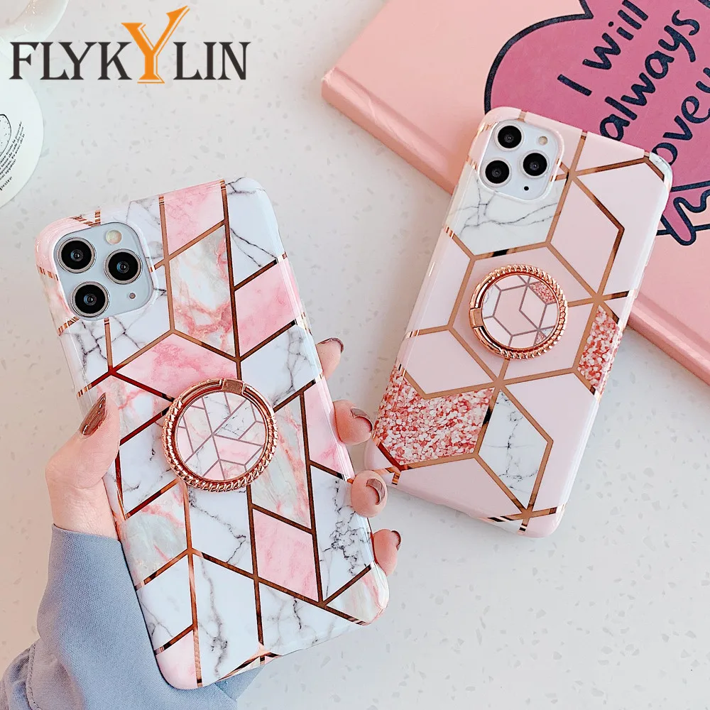 Чехол FLYKYLIN с мраморным кольцом держателем для Samsung A50 A51 A40 A70 A41 A71 A52 A72 Note 10 20 Ultra S9 S10