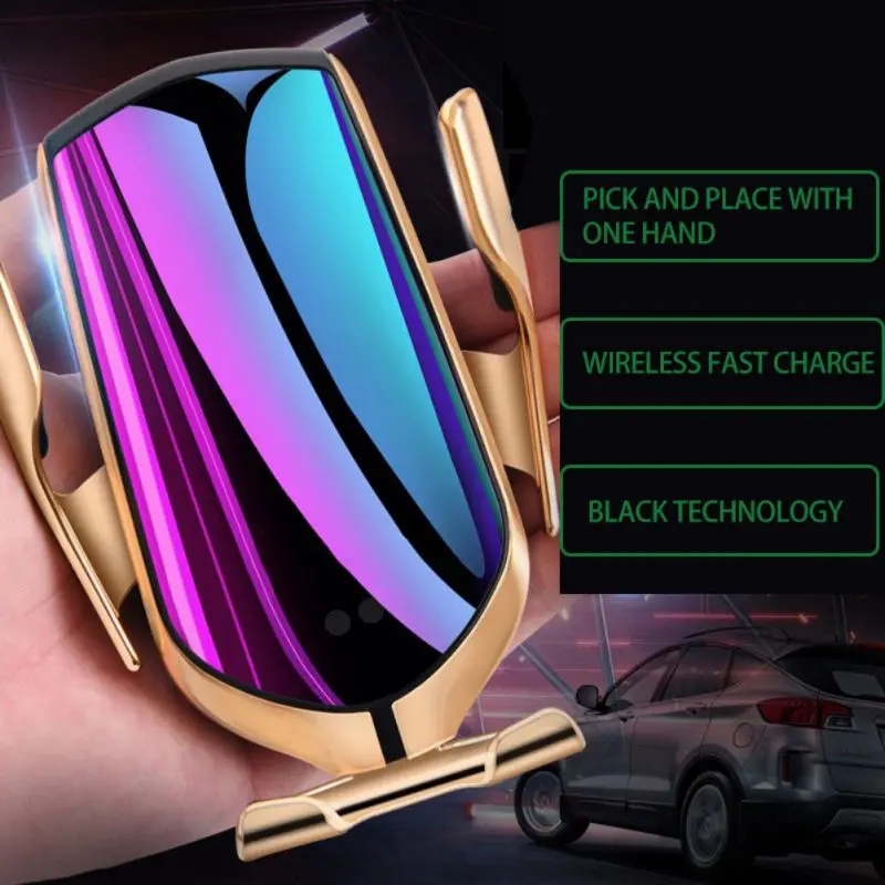 

Infrared Light Sensor Automatic Opening And Closing Car Bracket Phone Wireless Charger R1 Infrared Automatic Induction Hot