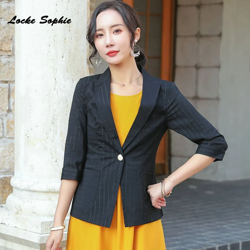 1 шт. женские блейзеры размера плюс пальто весна 2020 хлопковая смесь короткий