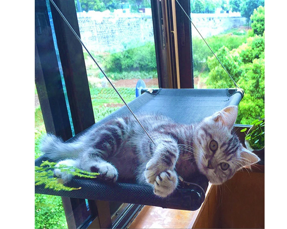 

Window Cats Hammock Suction Cup Large hanging Kitten Sun Bed Pet Supplies Breathable Mesh Hammocks Seats Cute Rest Bed Cozy Nest