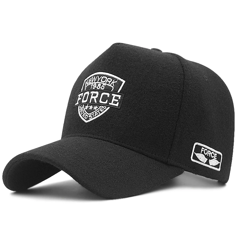 

2021 Autumn and Winter Big Size Wool Snapback Hat Adult Oversize Casual Peak Cap Men Plus Size Felt Baseball Cap 55-60cm 60-66cm