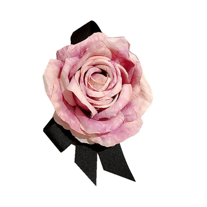 Корейский стиль ткани большой тканевый цветок бант брошь ювелирные изделия