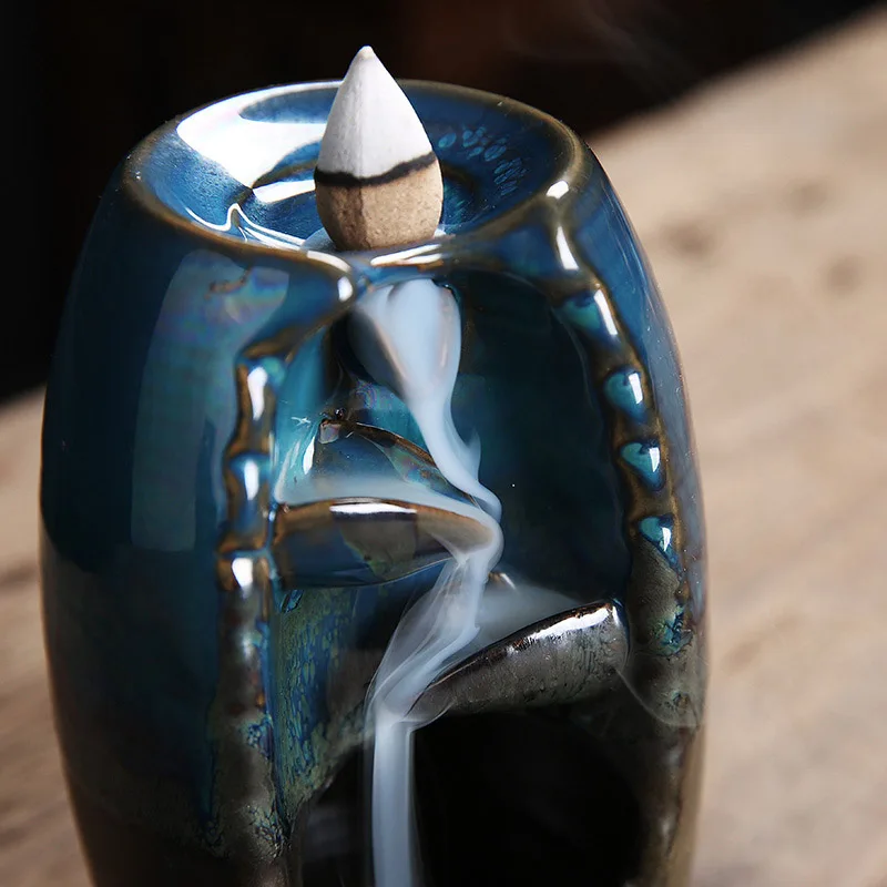 Курильница с обратным потоком курительная керамика держатель ладана украшение