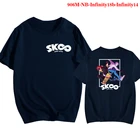 Скейт бесконечности Ланга печать SK8 в футболка с символом бесконечности Женская Летняя мода Harajuku свободная футболка с коротким рукавом, больших размеров и рисунком футболка одежда в готическом стиле