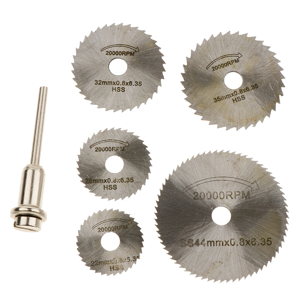 

6pcs/set Circular Saw Blade Wood Metal Plastic Cutting Disc for Rotary Tool